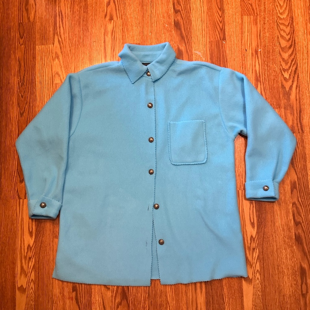 Obermeyer Women’s Large Baby Blue Button-Up Sweater